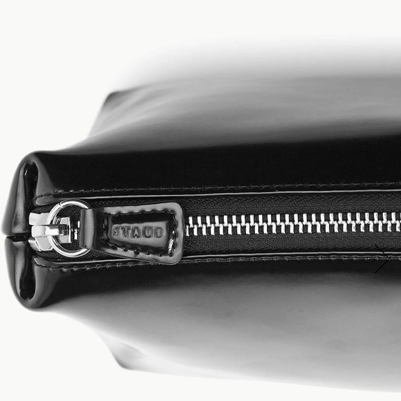 NWT STAUD Shirley Leather Black Bag Polished - Picture 4 of 5